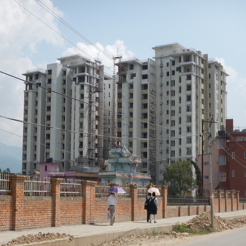 Downtown residential building in Kathmandu